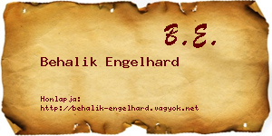 Behalik Engelhard névjegykártya